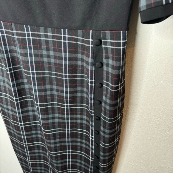 NWT Glamour Bunny 1960s Style Black & Grey Plaid Emily Pencil Dress - Picture 6 of 12